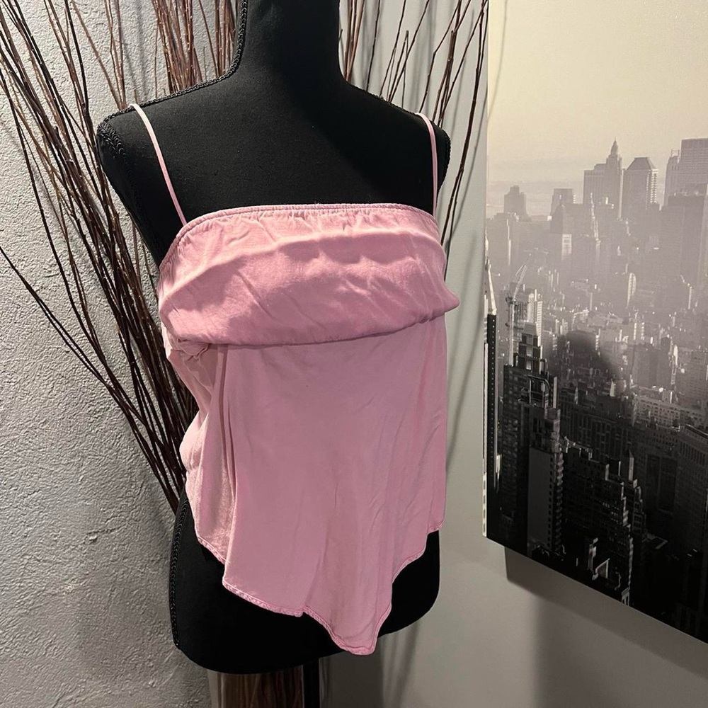 🌸🌸ZARA PINK TIE BACK EMPIRE WAIST TANK TOP🌸🌸